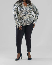 Catherine Gee - Daria French Cuff Silk Blouse - Plus