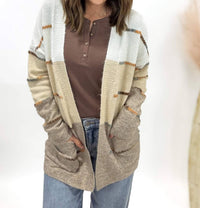 Staccato - Open Front Multi Stitch Cardigan