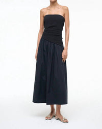 Staud - Nia Strapless Midi Dress
