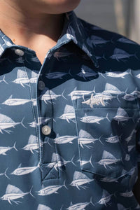 Saltwater Boys Co. - Boy's Performance Fish Polo