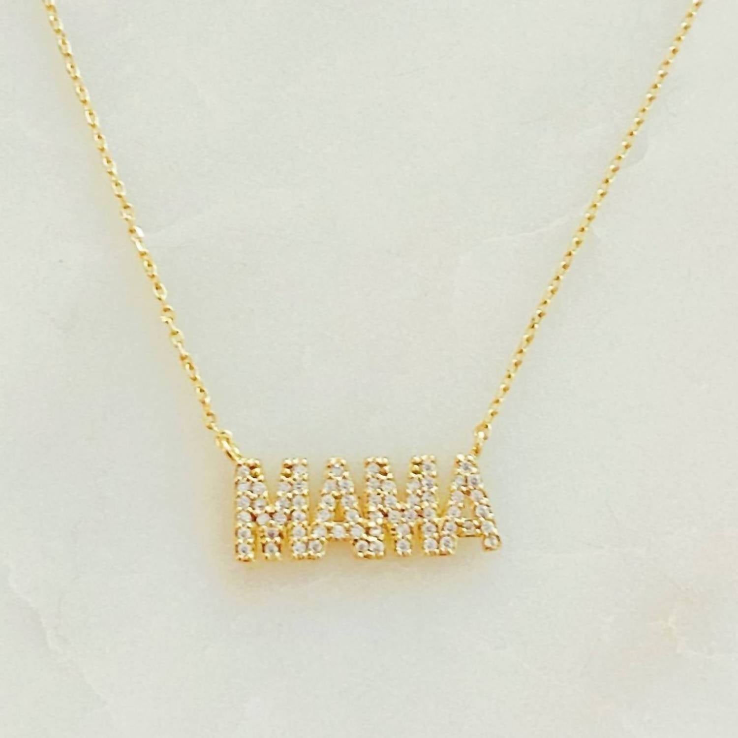 Ellison+Young - Women's Crystal Mama Pendant Necklace
