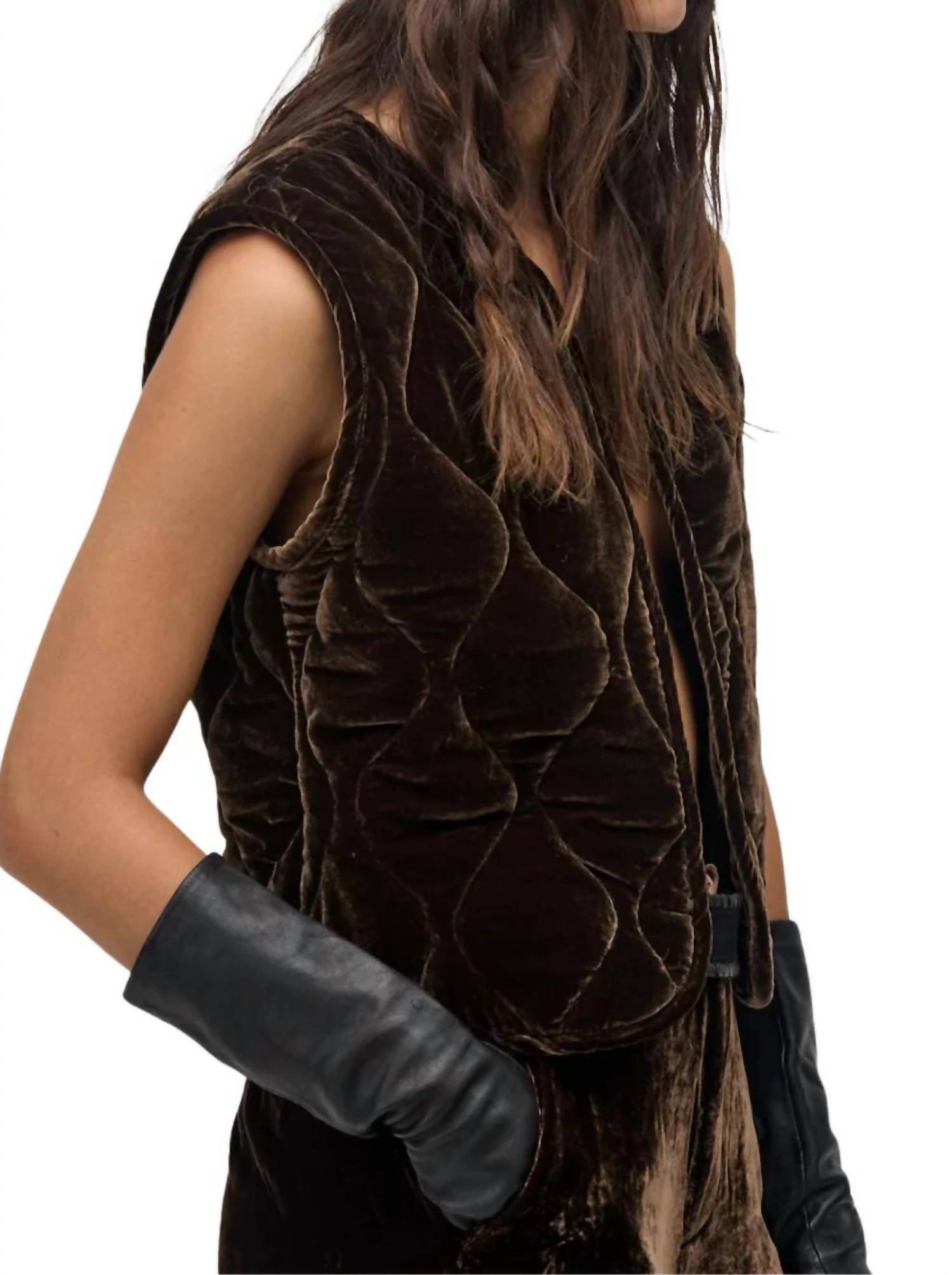 Lanhtropy - Women's Waves Velvet Quilted Vest
