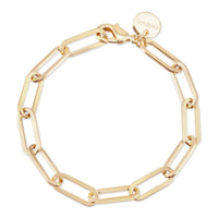 Eklexic - Women's Large Elongated Link Chain Anklet