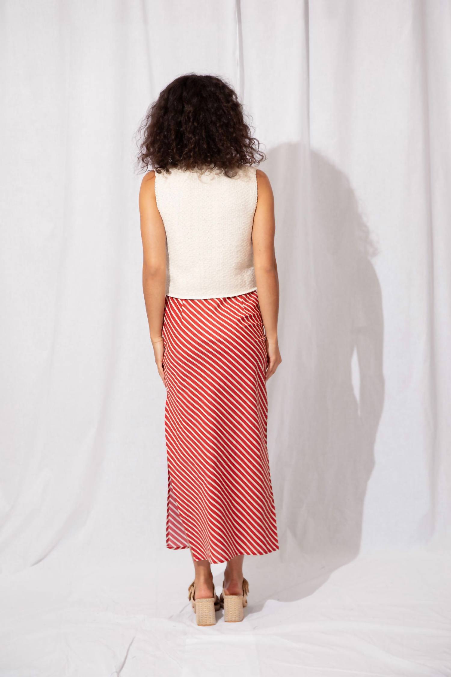 By Together - Lucy Stripe Midi Skirt