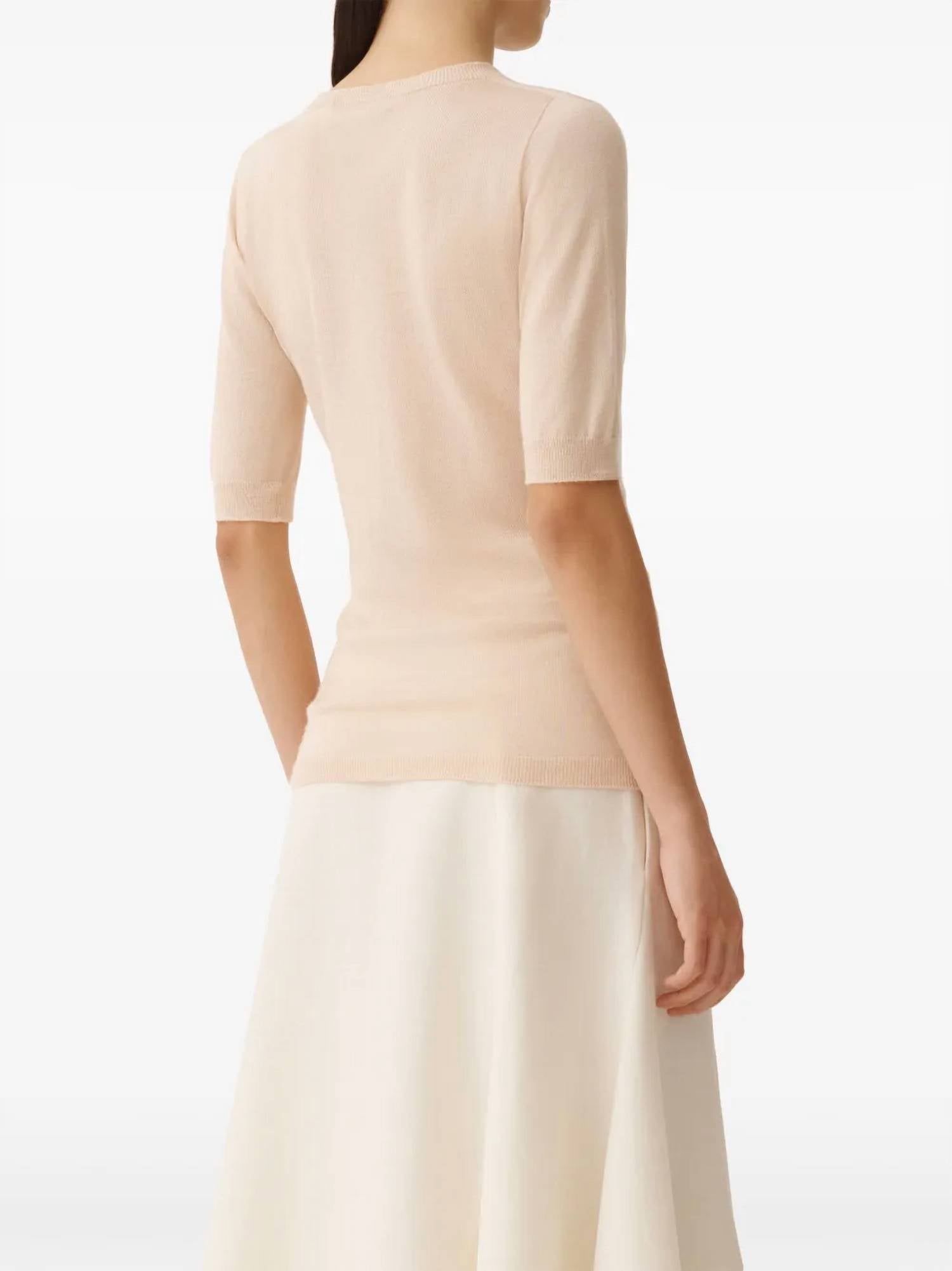 Fabiana Filippi - Cashmere Blend Short Sleeve Crewneck Sweater
