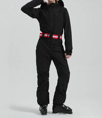 Gsou Snow Snow Padded Belt Ski Suit in black - women's pants