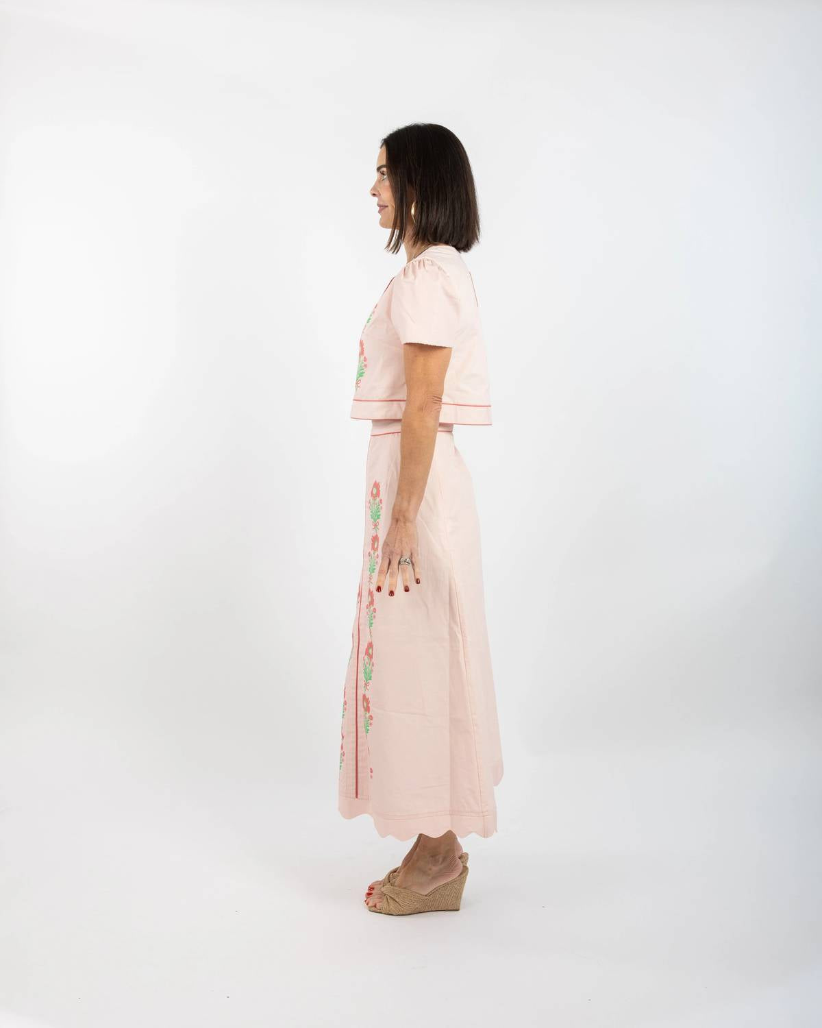 Garland Bags - Emmy Cropped Top And Midi Skirt Set