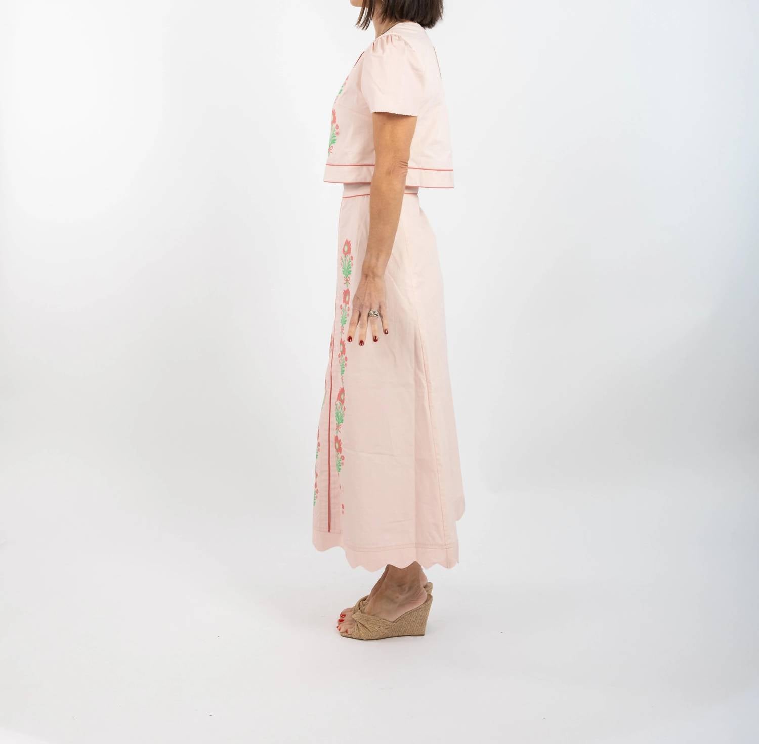 Garland Bags - Emmy Cropped Top And Midi Skirt Set