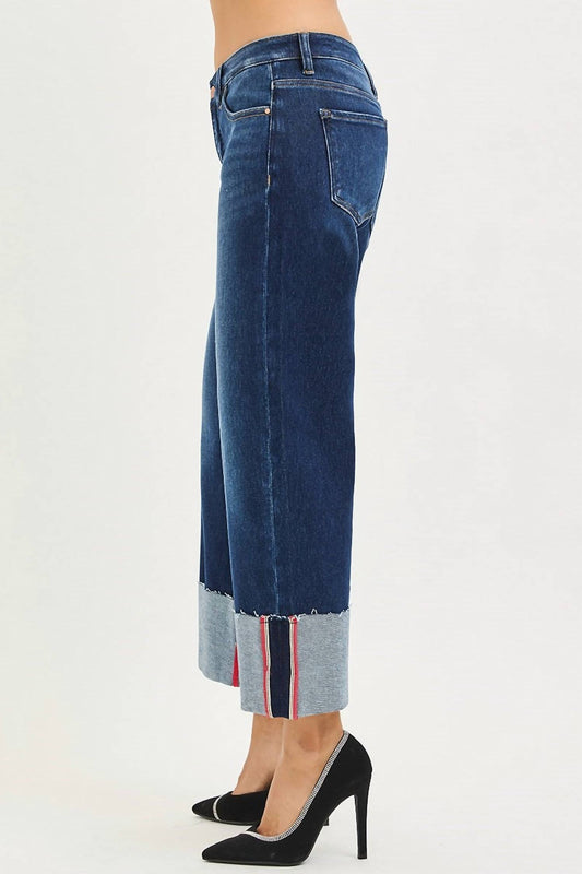 Risen - Tummy Control Cuffed Jeans