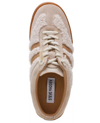 STEVE MADDEN Women's Vandy Fuzzy Backless Mule Sneakers in bone - women's shoe - view 4