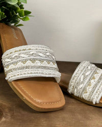 Bamboo Women's Night Out Sandal in beige - women's sandal - detail view