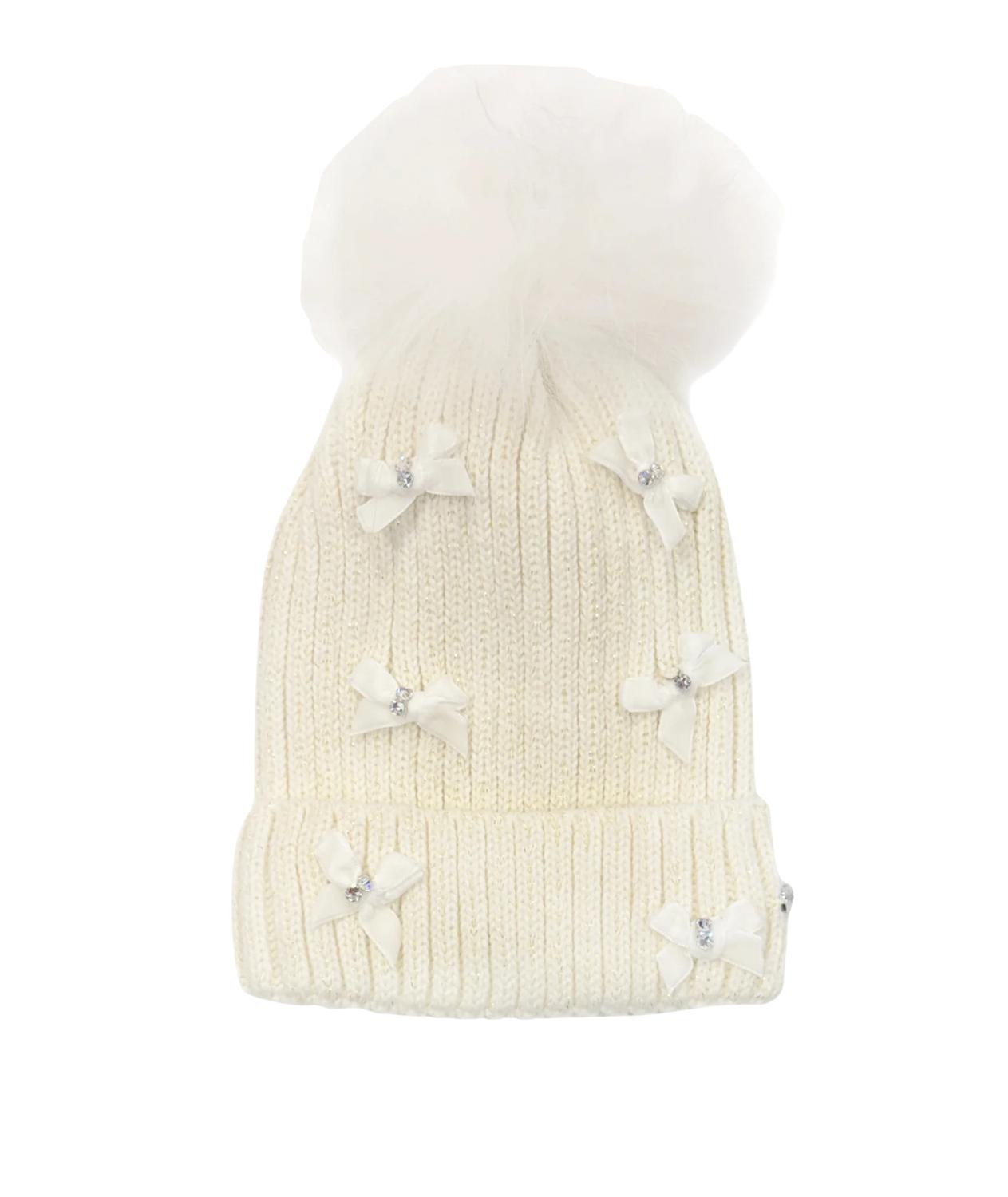 Bari Lynn - Girl's Velour Bows Winter Hat