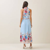 Able - Floral Sleeveless Button-front Shirt Dress