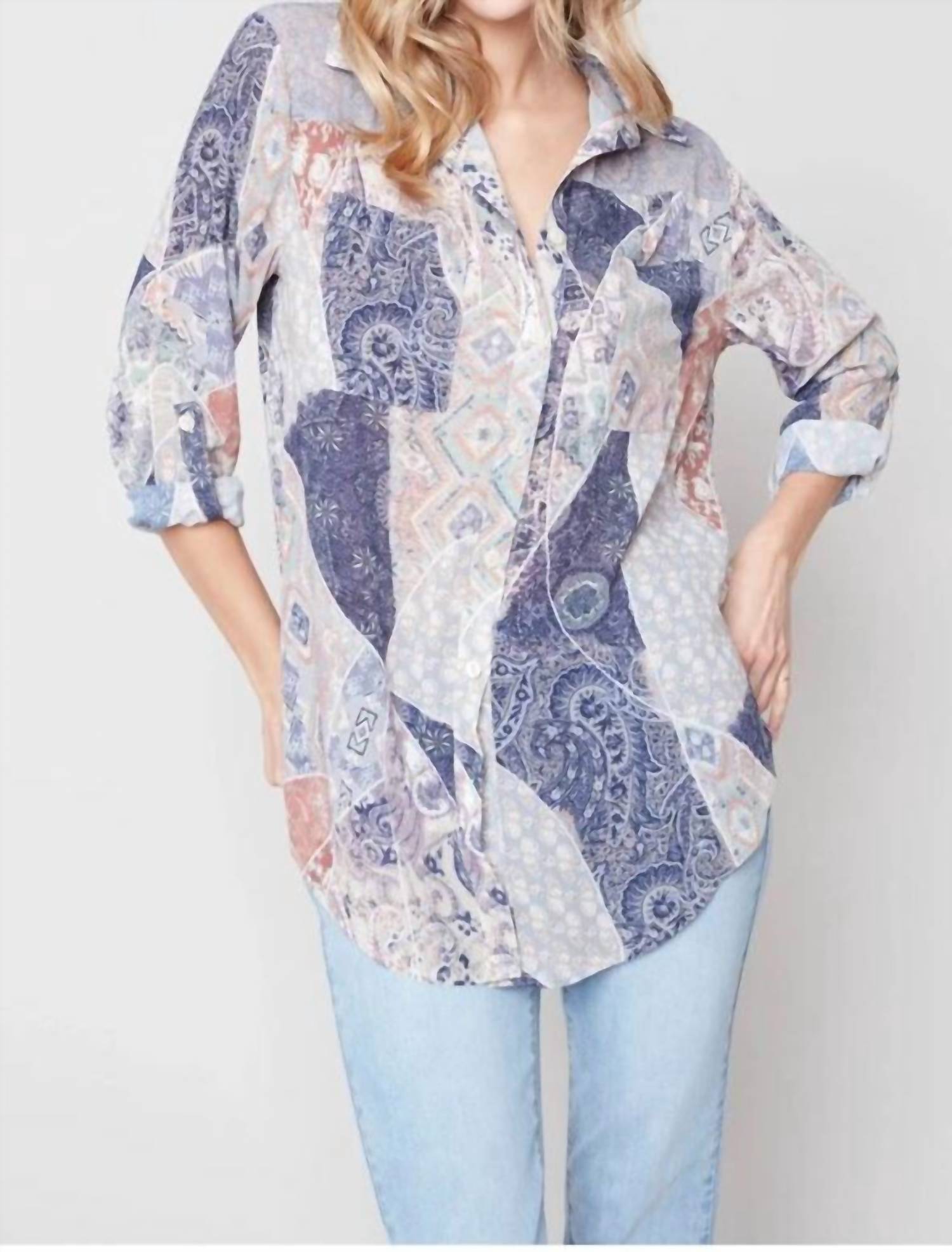 Charlie B - Crinkle Georgette Blouse