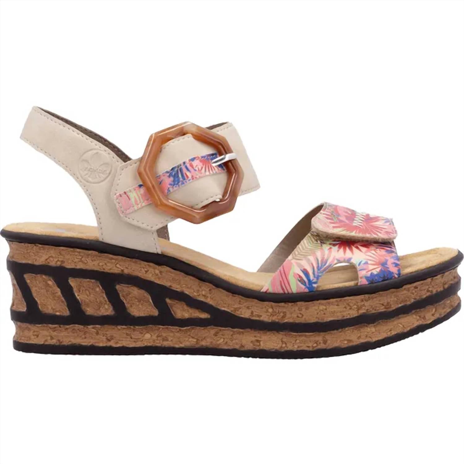 Rieker - women rose 76 wedge sandal
