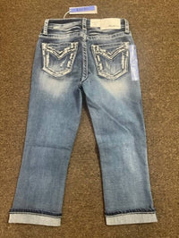 Grace In La - Women's Faux Flap Pocket Capri Jean