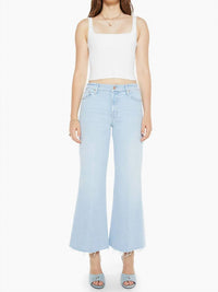 Mother - Twister Ankle Fray Flared Wide Leg Jeans