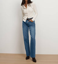 Veronica Beard Harley Arc-leg Jeans in rebel blue - women's jeans