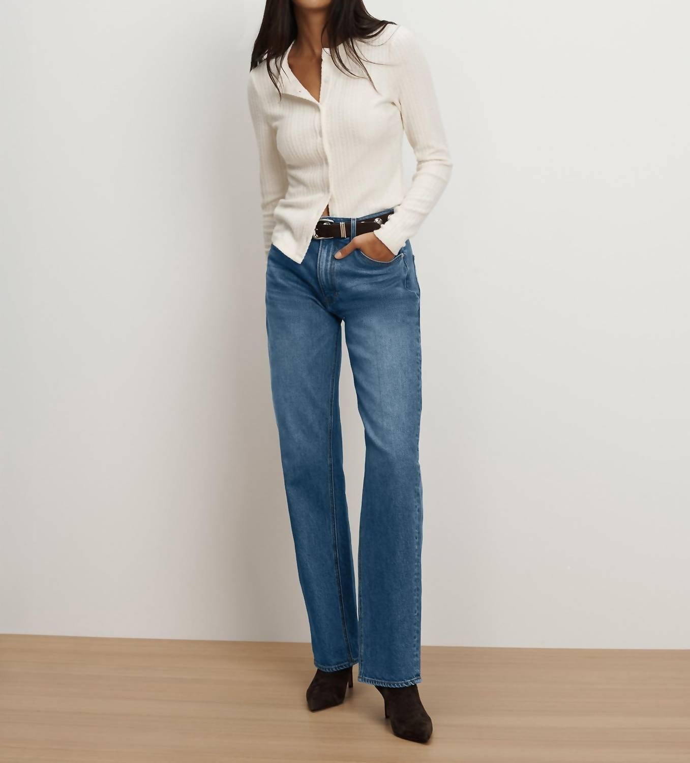 Veronica Beard Harley Arc-leg Jeans in rebel blue - women's jeans