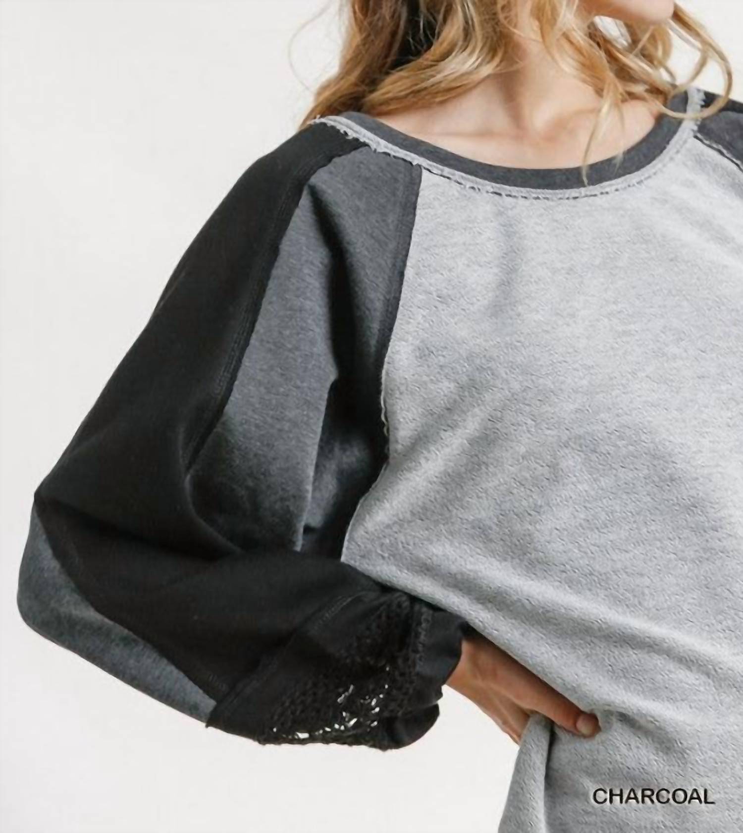 Umgee - Crochet Puff Sleeve Top