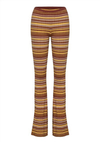 Bananhot Ann Ribbed Knit Pants in jack toffee rib - women's pants - alternate view