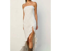 Dress Forum - Seafoam Whisper Strapless Ruffled Maxi Dress