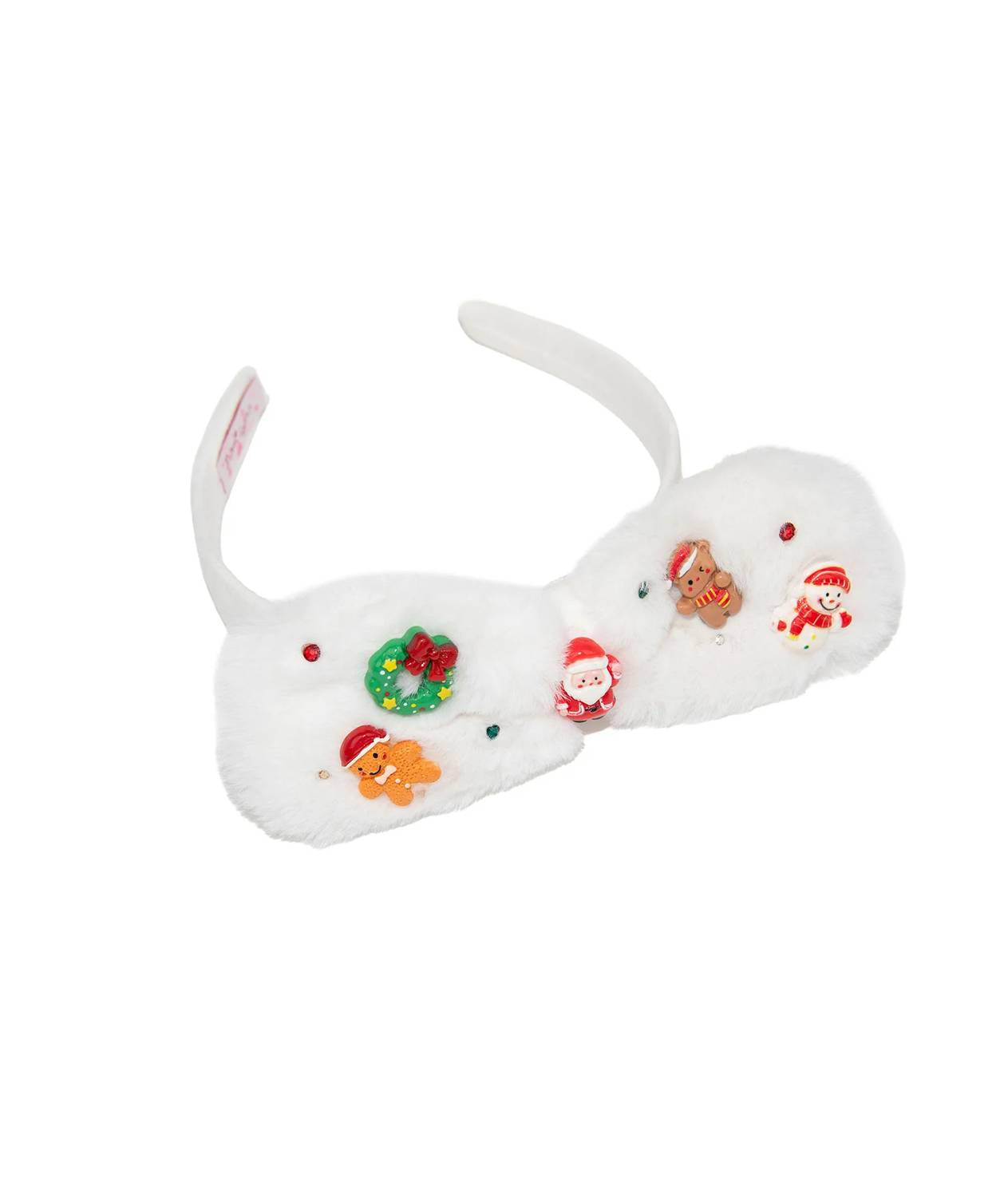 Bari Lynn - Girl's Crystal Charm Faux Fur Christmas Headband