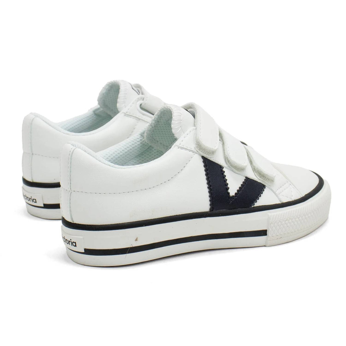 Victoria - Boy's Tribu Contrast Faux Leather Straps Sneaker