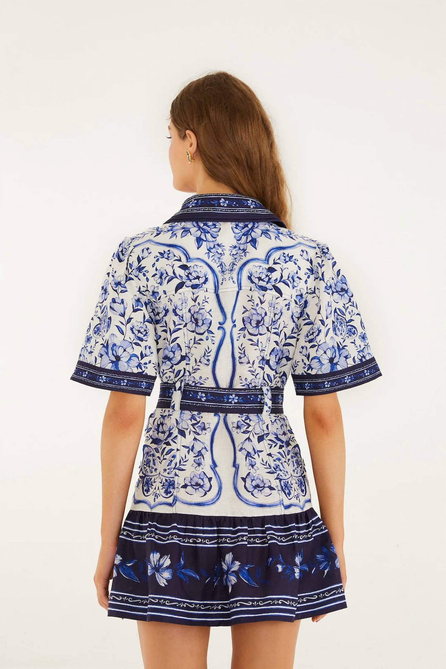 Farm Rio - Porcelain Garden Mini Dress