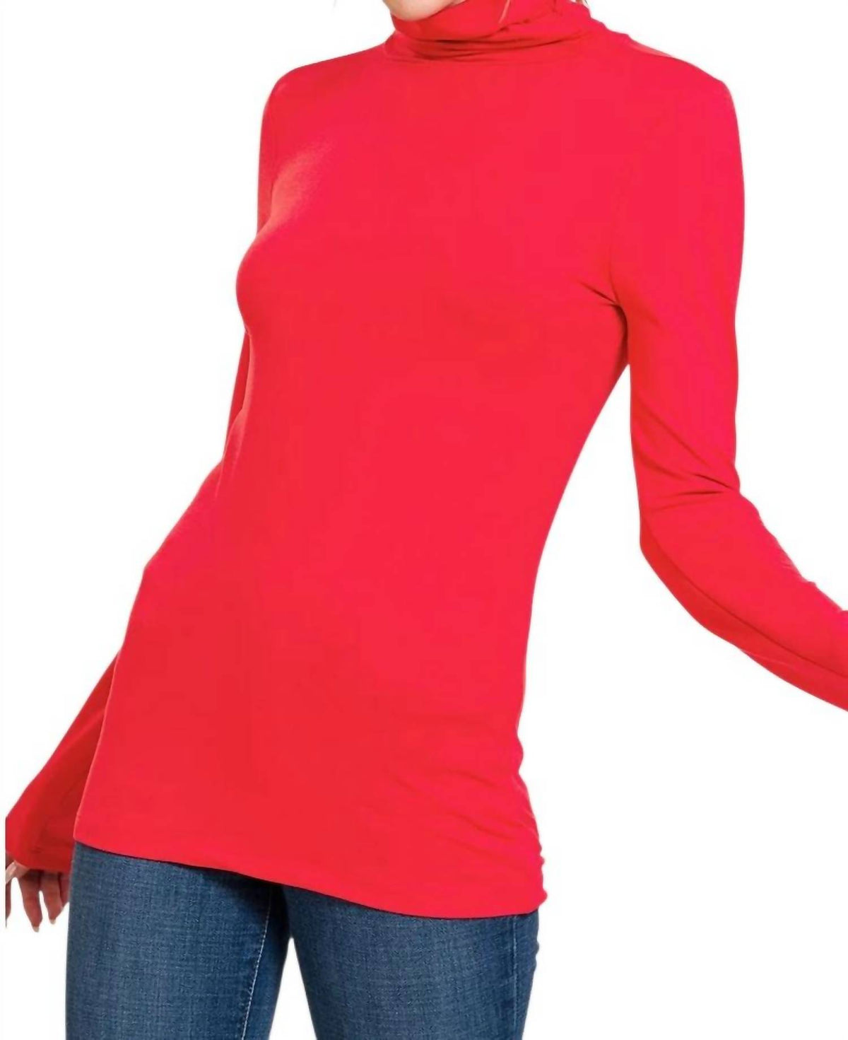 Zenana - Premium Microfiber Mock Neck Top