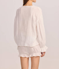 Belle D'Amour - Cotton Gauze Button Down Shorts