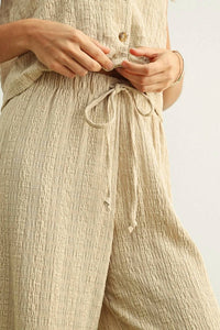 Miou Muse - Textured Wide-leg Pant