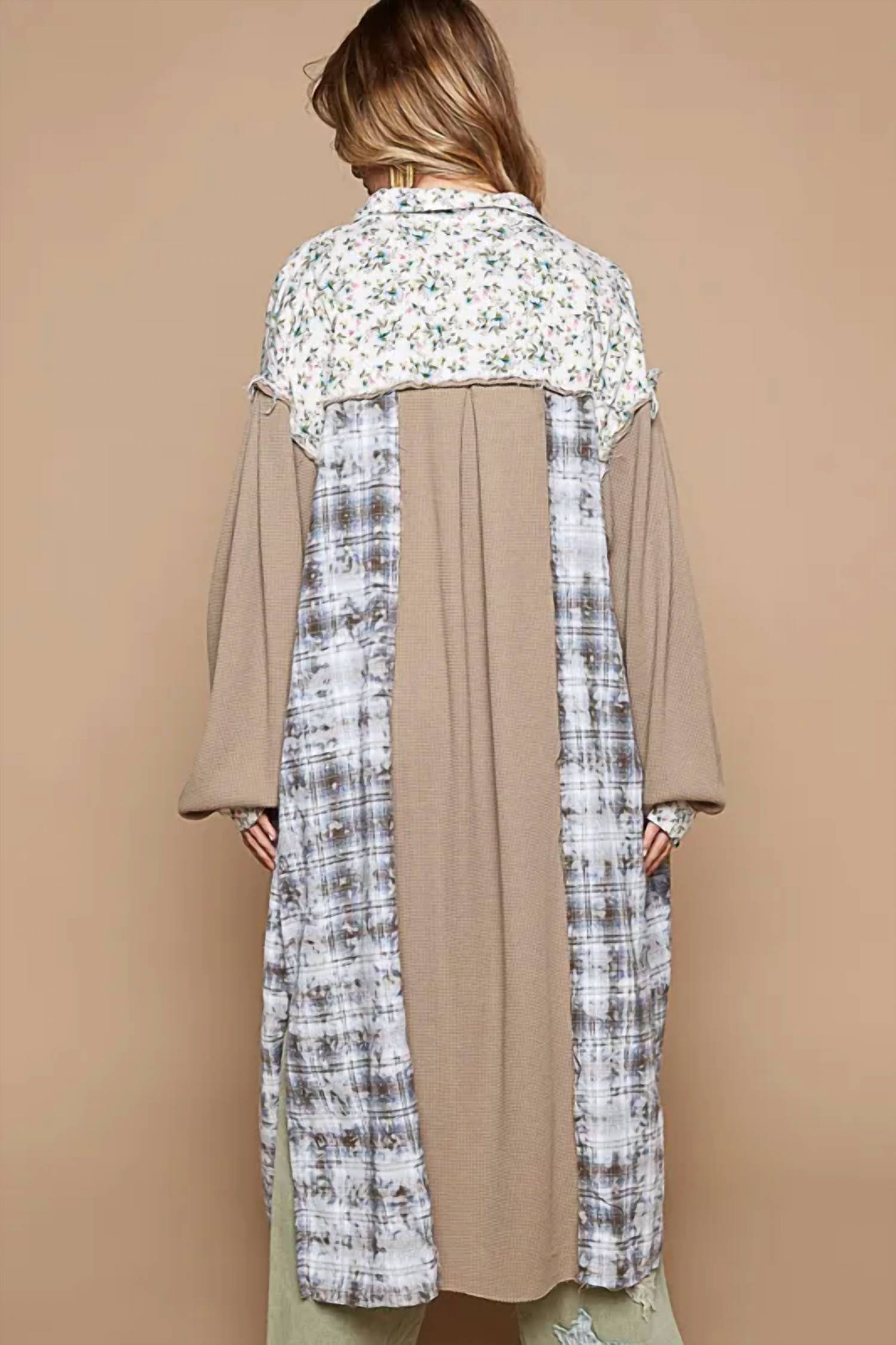 Pol - Plaid Thermal Mix Shacket
