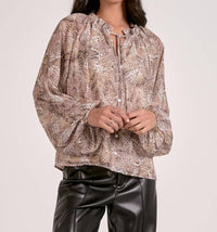 Elan - Snake Print Blouse