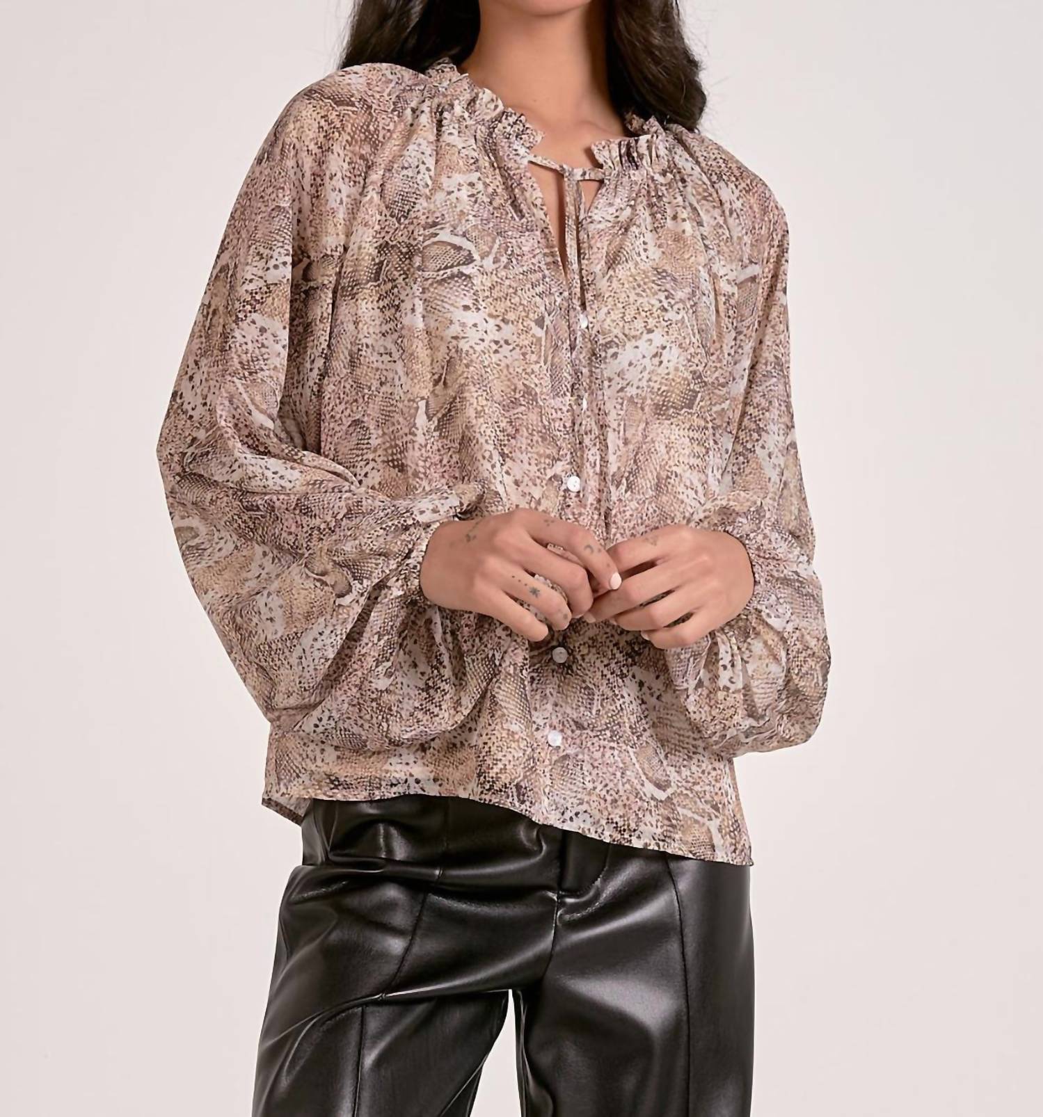 Elan - Snake Print Blouse