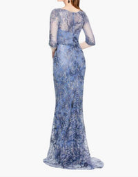 Montage By Mon Cheri - Illusion Sleeves Lace Dress