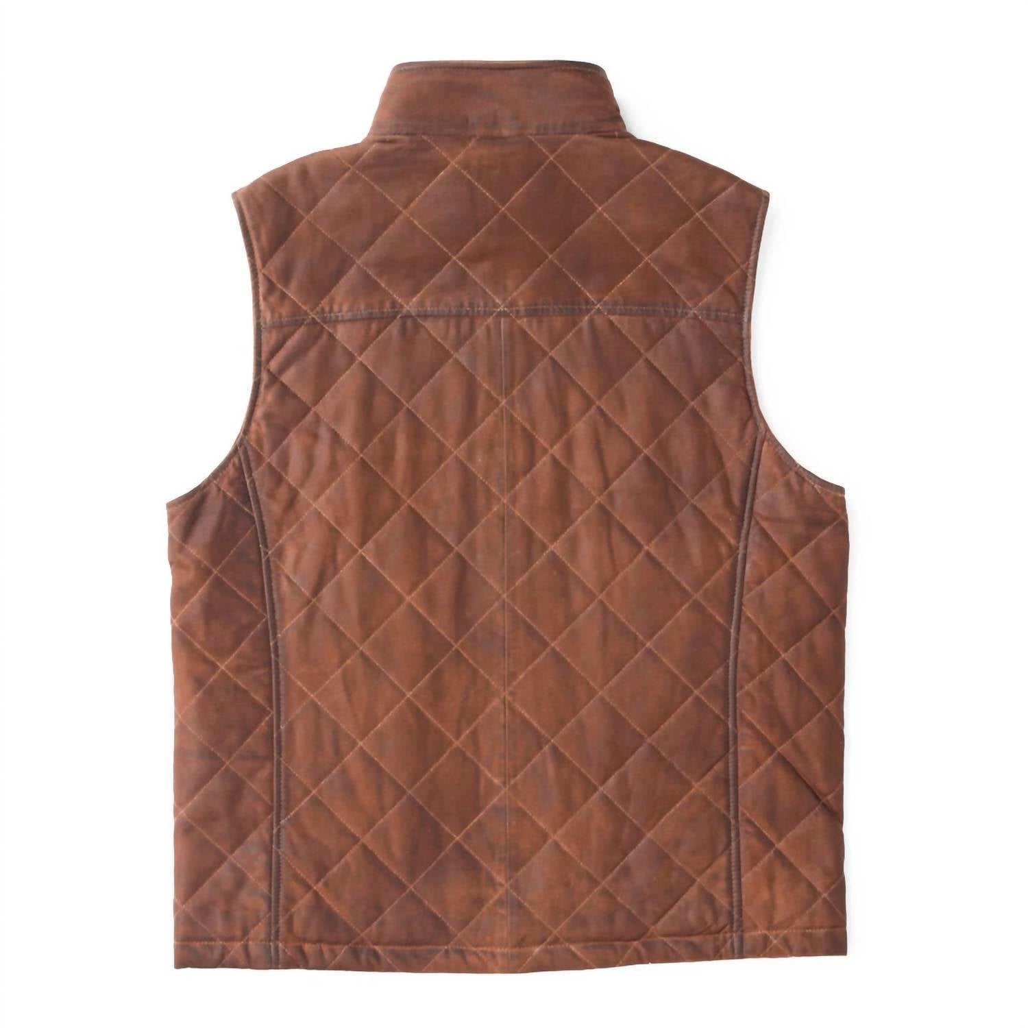 Madison Creek Outfitters Beaver Creek Leather Vest in bourbon - men's jacket - view 6