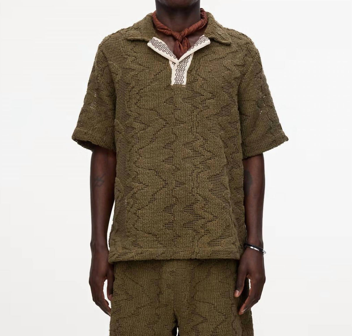 Oas - Pine Verve Palmer Crochet Shirt