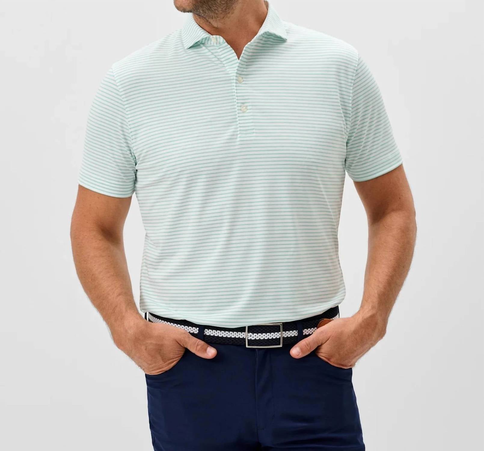 Johnnie-O - Michael Striped Performance Polo