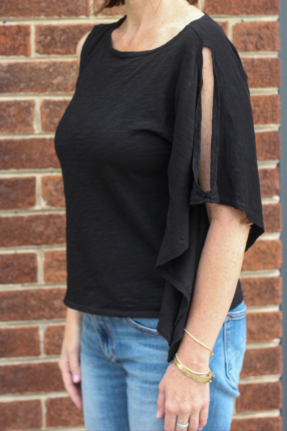 Dylan by True Grit Women's Hot Nights Top in black - women's t-shirt - alternate view