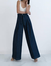 Untourage the Label Austyn Wide Leg Pants in dark blue - women's pants