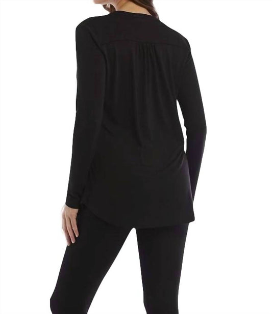 Wrinkle Free Drop Neck Blouse