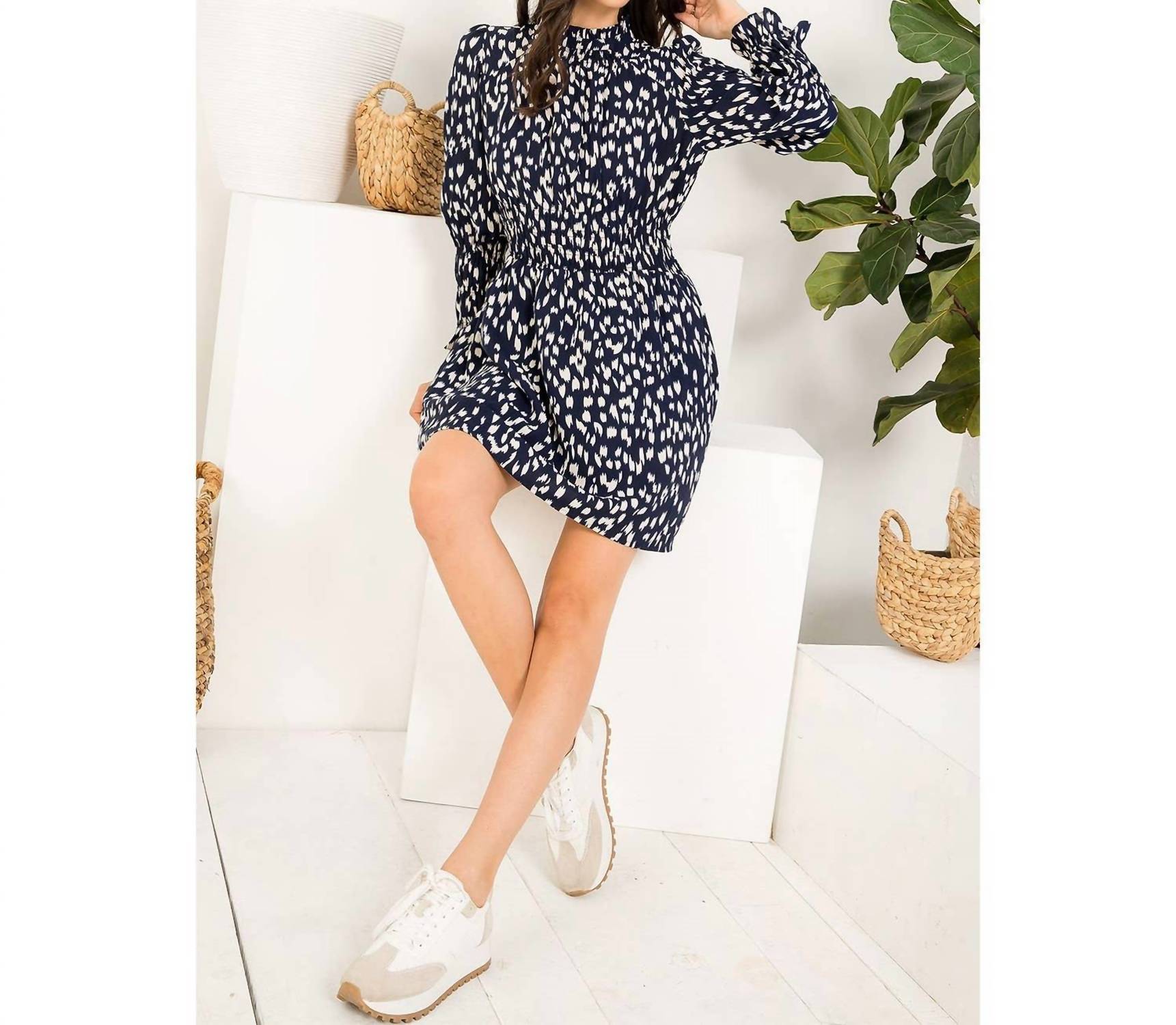 Thml - Print Smocked Waist Dress
