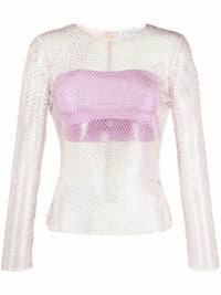 Giuseppe Di Morabito - Rhinestone Embroidered Mesh Top
