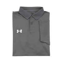 UNDER ARMOUR Men's Performance Team Polo T-shirt Top in stealth gray - men's shirt - detail view