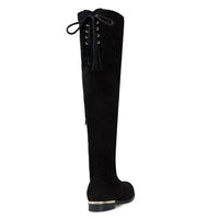 Andrea - Women's Over The Knee Low Heel Boots