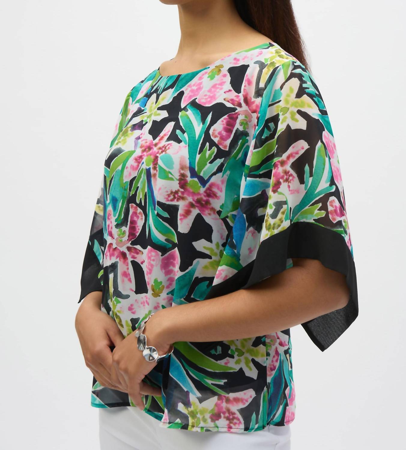 Joseph Ribkoff - Chiffon Tropical Top