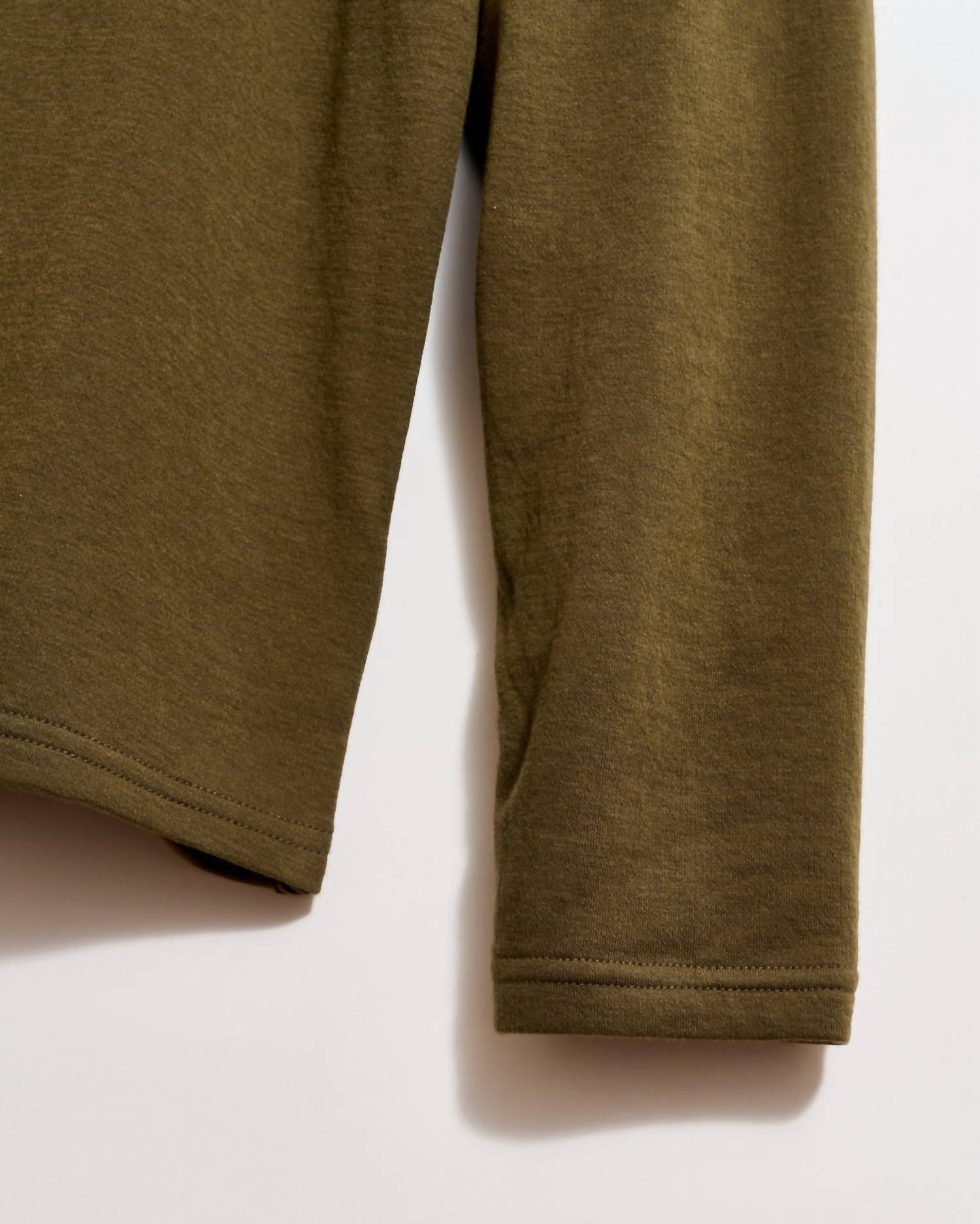 Billy Reid Men's Raglan Crew Neck Sweatshirt in dark olive - women's long sleeve top - view 4