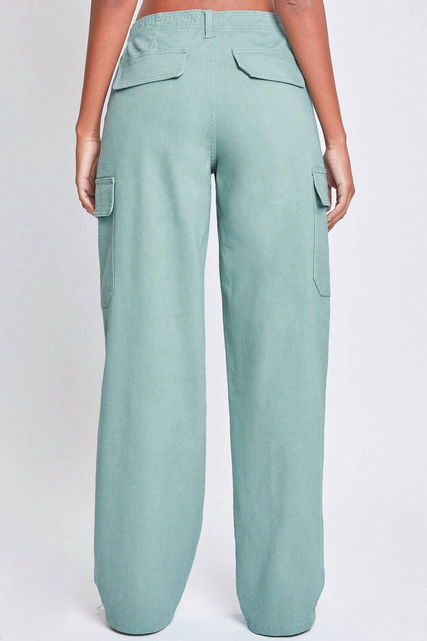 Ymi - High Rise Straight Leg Cargo Pants
