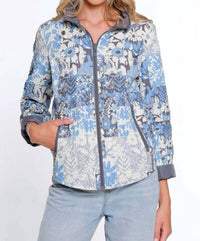 Multiples - Zip Through Collar Quilted Reversible Jacket